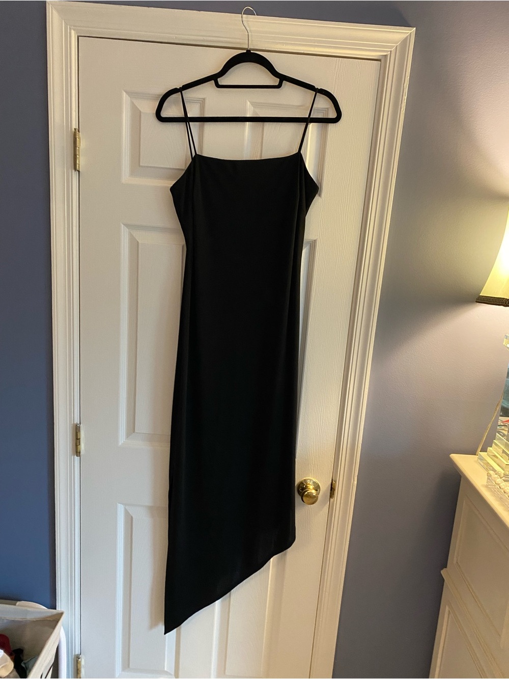 arianna by rachel kaye asymmetrical black dress size 10 vintage
